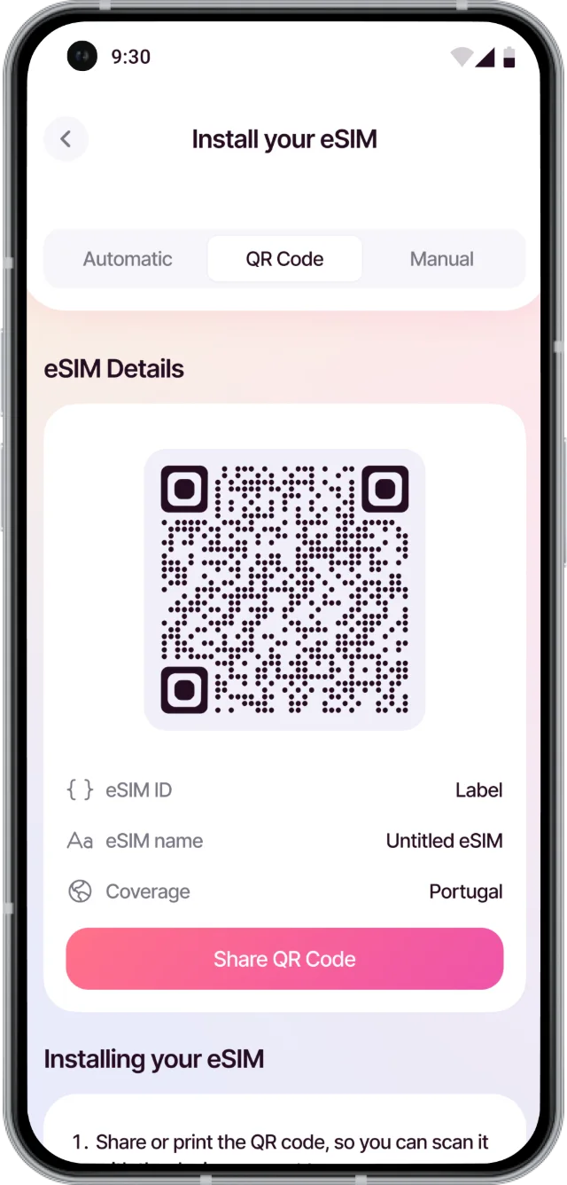 Приложение SIM:PIE — установка eSIM по QR